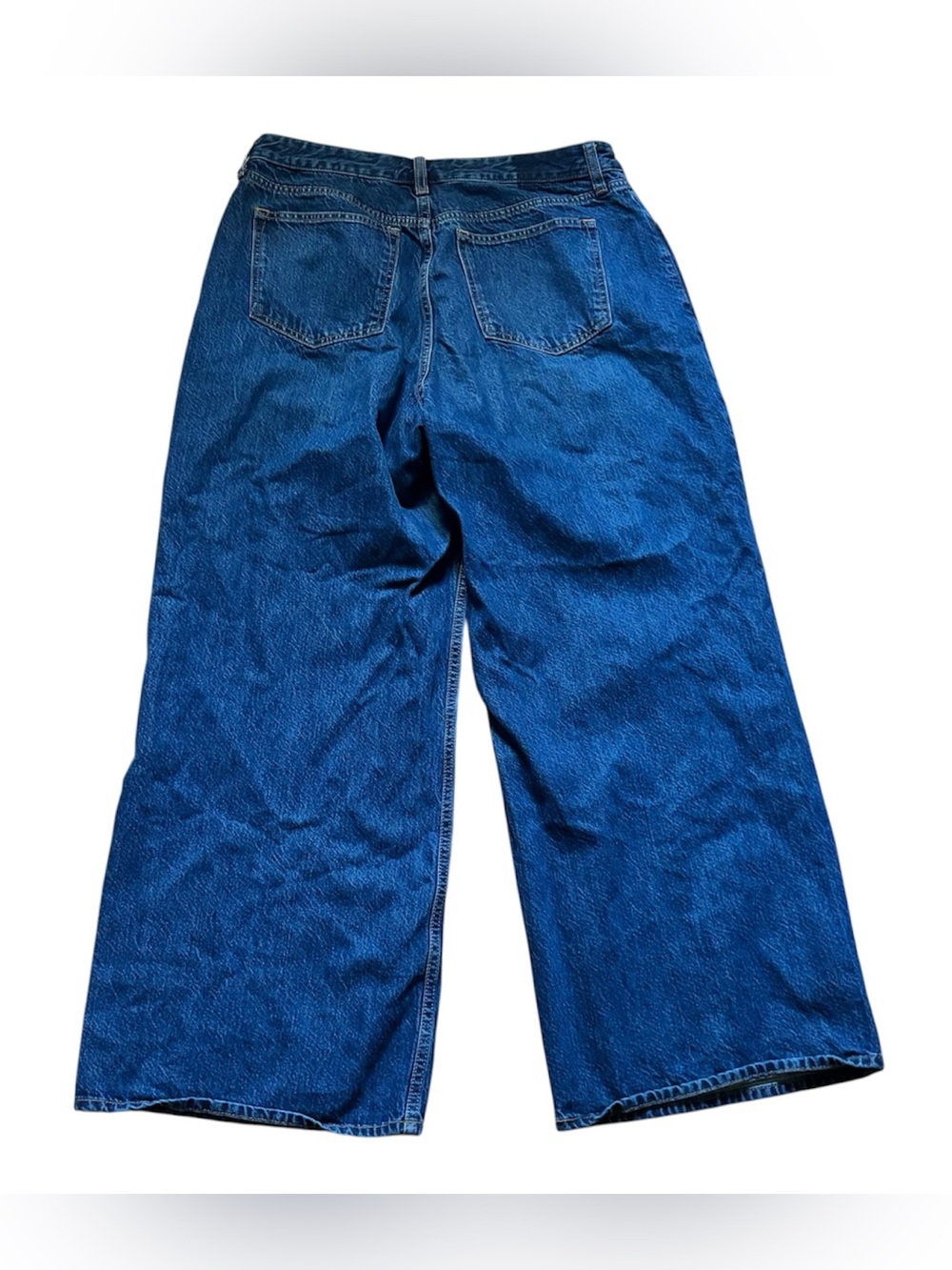 Abercrombie & Fitch The Wide Leg High Rise Jeans Womens Size 31 Blue Denim - Picture 2 of 4